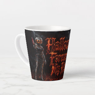 Halloween Forever In My Heart Gothic Pumpkin Jack Latte Mug
