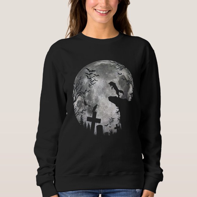 Halloween Foxes And Moon Costume Fox Sweatshirt (Front)