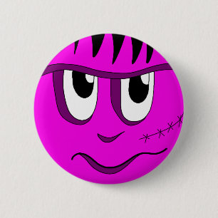 Halloween Frankenstein - pink 6 Cm Round Badge