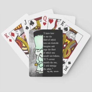 Halloween Frankenstein's Monster Love and Rage Playing Cards