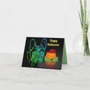 Halloween französische Bulldogge French Bulldog Card