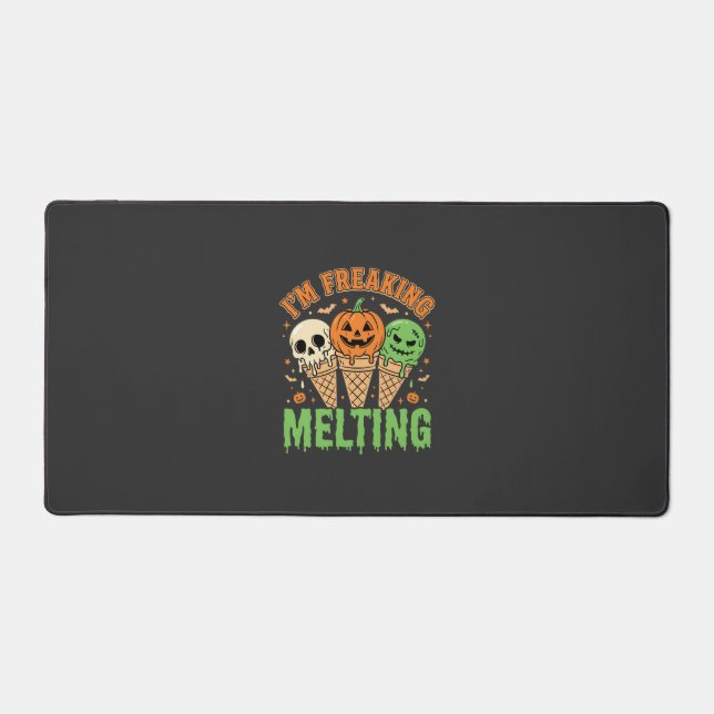 Halloween Freaking Melting Ice Cream Desk Mat (Front)