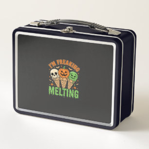 Halloween Freaking Melting Ice Cream Metal Lunch Box