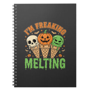Halloween Freaking Melting Ice Cream Notebook