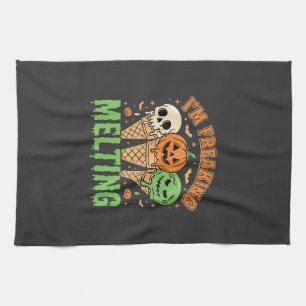 Halloween Freaking Melting Ice Cream Tea Towel