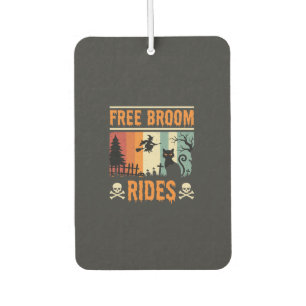 Halloween Free Broom Rides Witch Cat Car Air Freshener