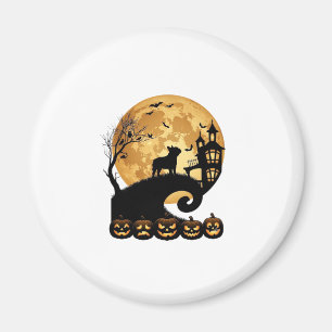 Halloween French Bulldog Moon Spooky Pumpkins Haun Magnet