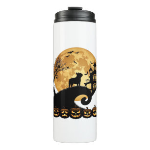 Halloween French Bulldog Moon Spooky Pumpkins Haun Thermal Tumbler
