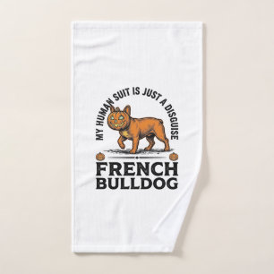 Halloween French Bulldog Pumpkin Costume Shirt_1 Hand Towel