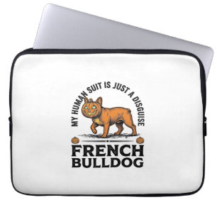 Halloween French Bulldog Pumpkin Costume Shirt_1 Laptop Sleeve