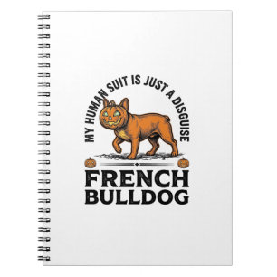 Halloween French Bulldog Pumpkin Costume Shirt_1 Notebook