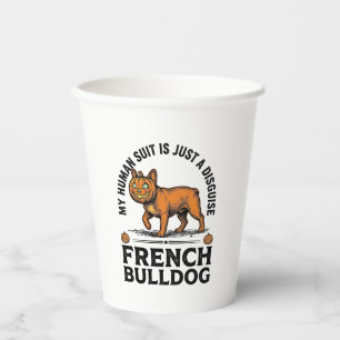 Halloween French Bulldog Pumpkin Costume Shirt_1 Paper Cups