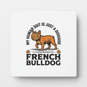 Halloween French Bulldog Pumpkin Costume Shirt_1 Plaque