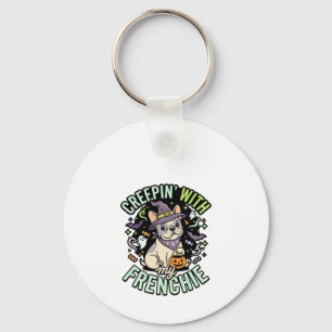 Halloween French Bulldog Spooky Companion Key Ring