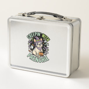 Halloween French Bulldog Spooky Companion Metal Lunch Box