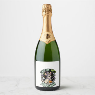 Halloween French Bulldog Spooky Companion Sparkling Wine Label