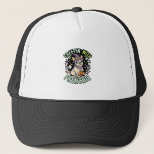 Halloween French Bulldog Spooky Companion Trucker Hat