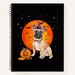 Halloween French Bulldog Trick Or Treat Pumpkin Notebook