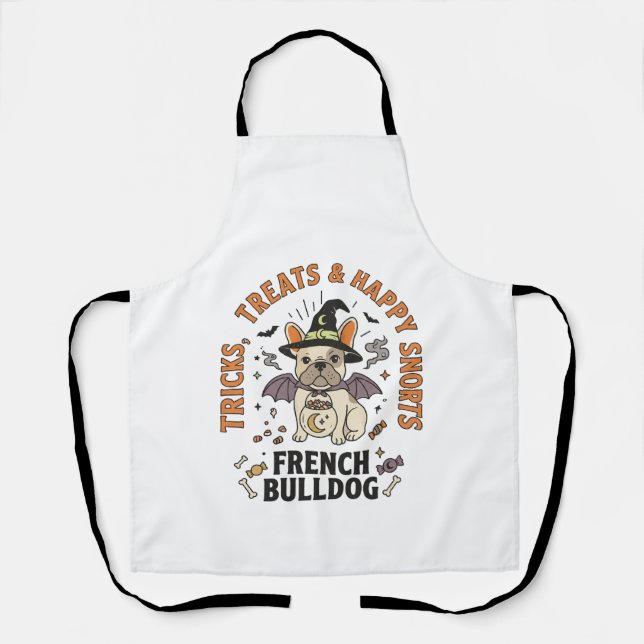 Halloween French Bulldog Trickster Apron (Front)
