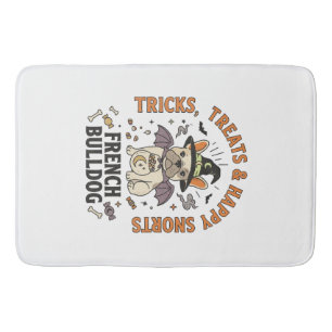 Halloween French Bulldog Trickster Bath Mat