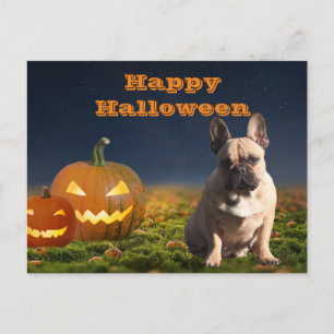 Halloween French Bulldogge postcard