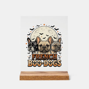 Halloween Frenchie Boo Dogs Funny Vintage_1 Acrylic Sign