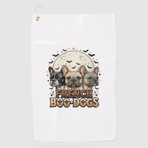 Halloween Frenchie Boo Dogs Funny Vintage_1 Golf Towel