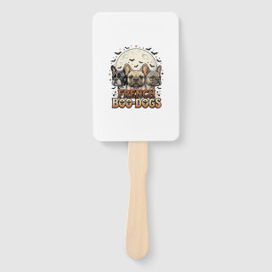 Halloween Frenchie Boo Dogs Funny Vintage_1 Hand Fan