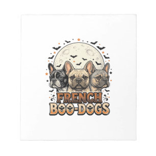 Halloween Frenchie Boo Dogs Funny Vintage_1 Notepad