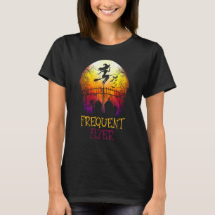Halloween Frequent Flyer In The Cemetery Lazy Cost T-Shirt