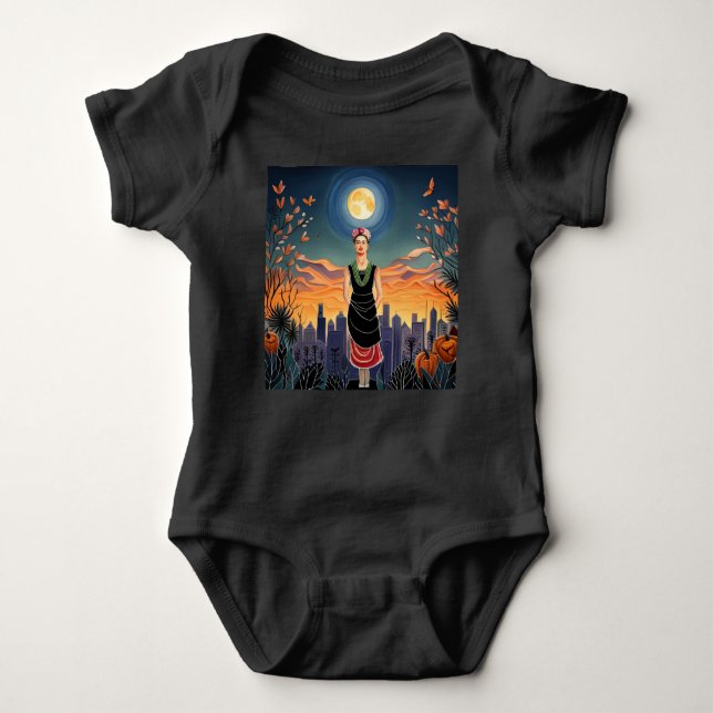 Halloween Frida  Baby Bodysuit (Front)