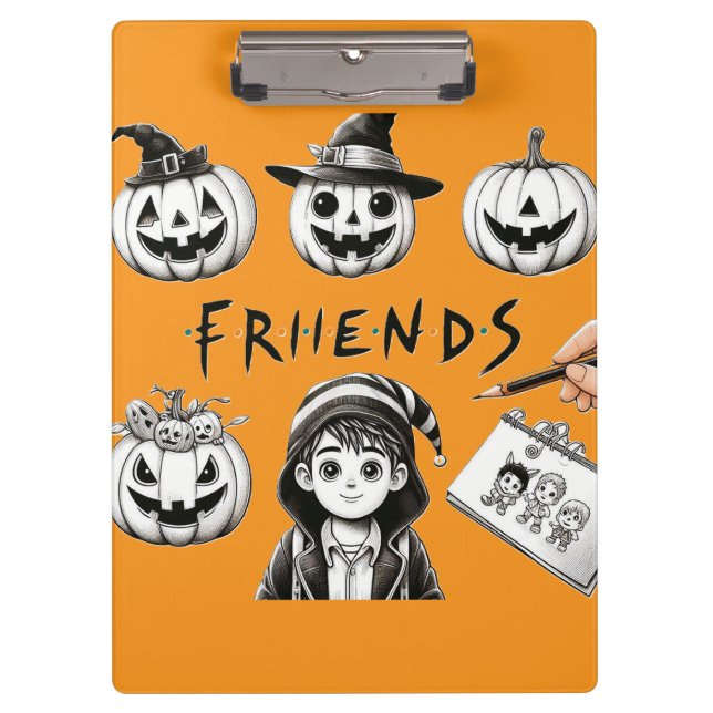 Halloween friends clipboard (Front)