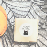 Halloween Friends Cute Modern Boy Birthday Favour Classic Round Sticker<br><div class="desc">A modern Halloween birthday design with cute a black cat illustrated in a simple drawing style. A spooky birthday favour sticker to match our "Halloween Friends Cute Modern Boy Birthday Party" design. Browse the collection linked on this page for matching items or visit our store for more Halloween birthday party...</div>