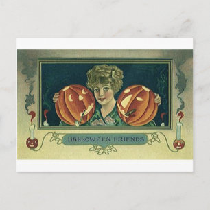 Halloween Friends - Pumpkins Postcard