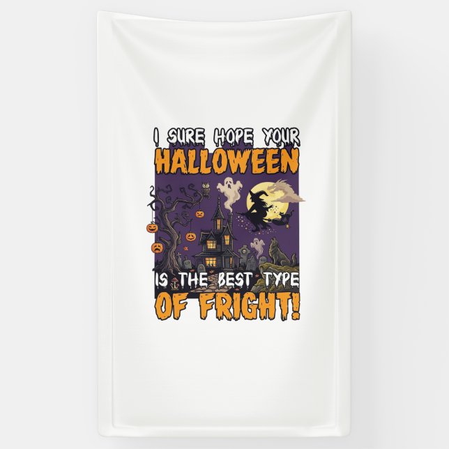 Halloween Fright Haunted House Witch Ghost_1 Banner (Vertical)