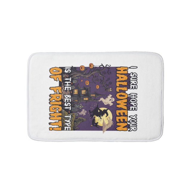 Halloween Fright Haunted House Witch Ghost_1 Bath Mat (Front)