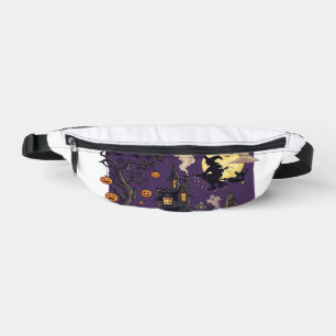 Halloween Fright Haunted House Witch Ghost_1 Bum Bags