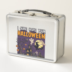 Halloween Fright Haunted House Witch Ghost_1 Metal Lunch Box
