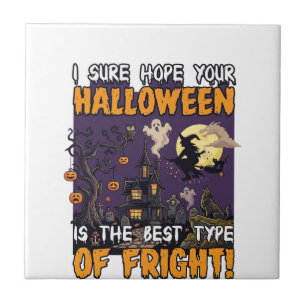 Halloween Fright Haunted House Witch Ghost_1 Tile