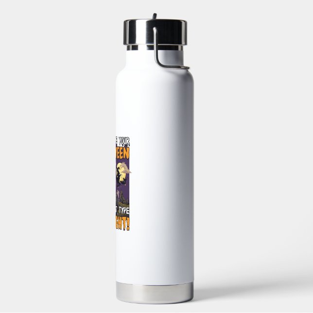 Halloween Fright Haunted House Witch Ghost_1 Water Bottle (Left)