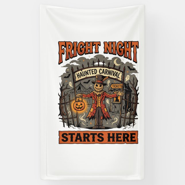 Halloween Fright Night Festival Banner (Vertical)