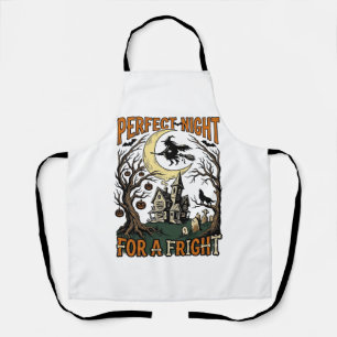 Halloween Fright Witch Vintage Haunted Night Tee_1 Apron
