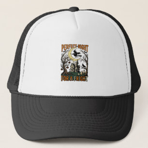 Halloween Fright Witch Vintage Haunted Night Tee_1 Trucker Hat