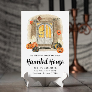 Halloween Front Door Moving Announcement