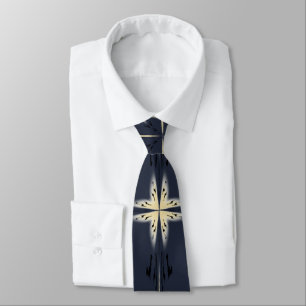 Halloween Full Moon Bats Abstract Repeat Pattern Tie