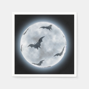 Halloween Full Moon Bats design, Napkin