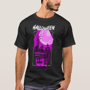 Halloween Full Moon Graveyard T-Shirt