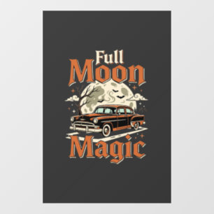 Halloween Full Moon Magic Vintage Car