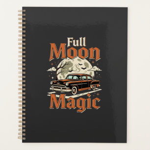 Halloween Full Moon Magic Vintage Car Planner