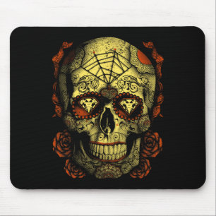 Halloween Full Moon Mojo Sugar Skull Mouse Pad